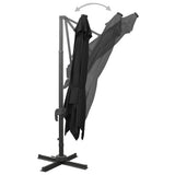 Cantilever Garden Parasol Black Polyester, Aluminium 3m Diameter 312348