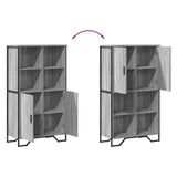 Highboard Grey Sonoma 79.5x35.5x137.5 cm Engineered wood 3295310