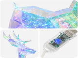 Prismatic Iridescent LED Reindeer Multicolour 48 x 19 x 86 cm 42056641