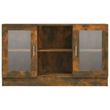 Vitrine Cabinet Smoked Oak 120x30.5x70 cm Engineered Wood 815627
