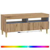 LED TV Cabinet Artisan Oak Engineered Wood 896774
