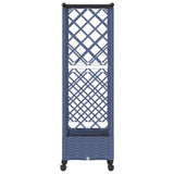 Raised Bed with Trellis and Roof Grey 122.5 x 40 x 127 cm PP 3423027