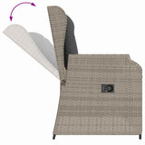 Garden Bench Light Grey Poly Rattan 3394463