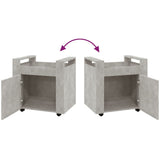 Desk Trolley Concrete Grey 60x45x60 cm Engineered Wood 816612