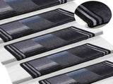 Stair Mats Self-adhesive 15 pcs 65x21x4 cm Black and Grey 326208