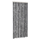 Fly Curtain Grey and Black 90x200 cm Chenille 377327