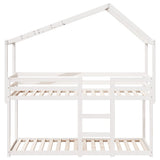 Bunk Bed without Mattress White 80x200 cm Solid Wood Pine 3282042