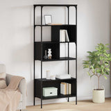 Bookcase Black Oak 76 x 33 x 188.5 cm Engineered Wood 882988