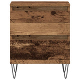 ZNTS Bedside Cabinets 2 pcs Old Wood 40x35x50 cm Engineered Wood 863483