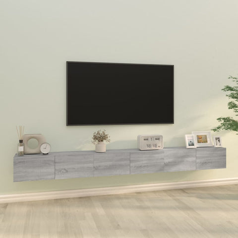 ZNTS 3 Piece TV Cabinet Set Grey Sonoma Engineered Wood 3114484