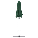 Garden Parasol Green 370 x 197 x 239 cm Polyester and Aluminium 42003368