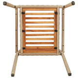 Garden Stacking Chairs 4 pcs Brown and Beige 54 x 56 x 90 cm 3403060