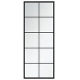 Wall Mirrors 2 pcs Black 100x40 cm Metal 3189034