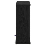 Fireplace with LED Strip Black Oak 63 x 20 x 54.5 cm 8021096