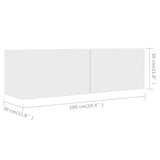 ZNTS 4 Piece TV Cabinet Set White Engineered Wood 3078676