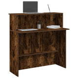Reception Desk Smoked Oak 100x50x103.5 cm Engineered Wood 859028