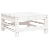 Garden Footstool White Solid Wood Pine 825619
