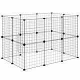 20-Panel Pet Cage with Door Black 35x35 cm Steel 3114037