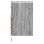 Wall-mounted Bedside Cabinets with LED Lights 2 pcs Grey Sonoma 3307986