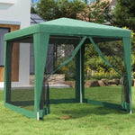 ZNTS Party Tent with 4 Mesh Sidewalls Green 2.5x2.5 m HDPE 319223