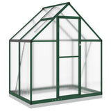 Greenhouse with Base Frame Green 169x114x202 cm Aluminium 4005826