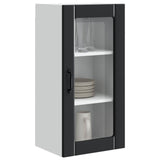 Wall Glass Cabinet PORTO Black 40 x 31 x 80 cm Engineered Wood 885337