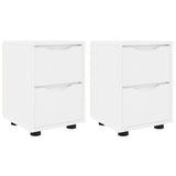 Bedside Tables 2 pcs White 30.5 x 30 x 43 cm Engineered Wood 888798