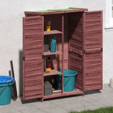 Garden Tool Shed Mocha 83x57x140 cm Solid Wood Pine 172242