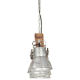 ZNTS Industrial Ceiling Lamp Silver E27 Mango Wood 320521