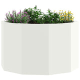 Planter White 60 x 60 x 35 cm Steel 883739