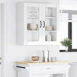 Wall Glass Cabinet PORTO High Gloss White 80 x 31 x 80 cm 885419