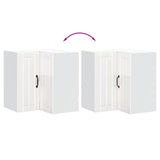 Kitchen Wall Corner Cabinet Lucca High Gloss White Engineered Wood 853859