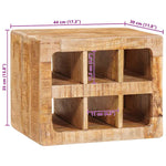 Wine Rack Wall-mounted Brown 44 x 30 x 35 cm Solid mango wood 4104573
