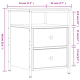 ZNTS Bedside Cabinet Grey Sonoma 44x45x60 cm Engineered Wood 826009