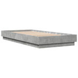 Bed Frame without Mattress Concrete Grey 100x200 cm 839598