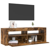 TV Cabinet with LED Lights Smoked Oak 120x35x40 cm 815687