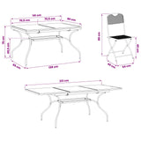 Garden Dining Set 7 pcs Anthracite 212 x 90 x 76 cm 3429146