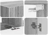 TV Wall Cabinet Set Wall-mounted 6 pcs Grey Sonoma 3408949