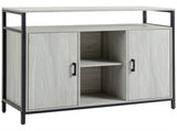 Modern Sideboard, Steel Frame Storage Cabinet with 2 Doors and Adjustable Shelves for Living Room, T3398P555935