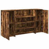 Reception Desk Smoked Oak 180x50x103.5 cm Engineered Wood 3324173