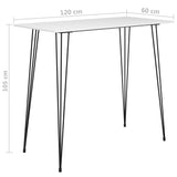 Bar Table White 120x60x105 cm 248144