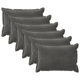 Cushion with Pillow HOUTEN 6 pcs Dark Grey Velvet 933227