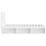 Bed Frame with Storage and Headboard White 90 x 190 cm 3413901