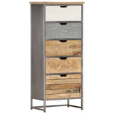Drawer Cabinet 45x30x105 cm Solid Mango Wood 286535