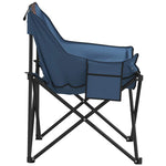Camping Chairs with Pocket Foldable 2 pcs Blue 366547