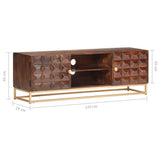 TV Cabinet 124x29x45 cm Solid Mango Wood 323404