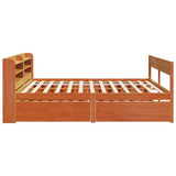 Bed Frame without Mattress Wax Brown 180x200 cm Super King Solid Wood Pine 3307115