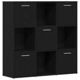 Book Cabinet Black Oak 90x28x90 cm Engineered Wood 862503