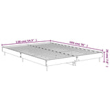 Bed Frame without Mattress High Gloss White 135x190 cm Double 832287