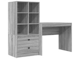 Desk with Drawer with Shelf with Storage 2 pcs Grey Sonoma 3337310